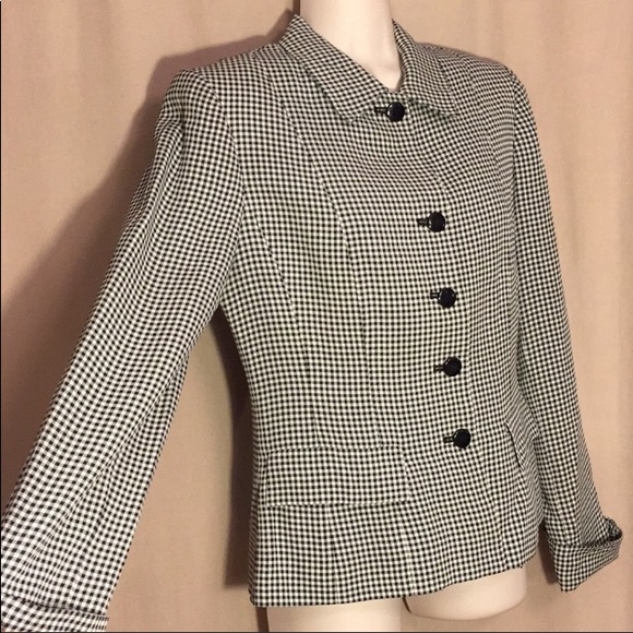 Charter Club Jackets & Blazers - Charter club petite check Black & white blazer 2P